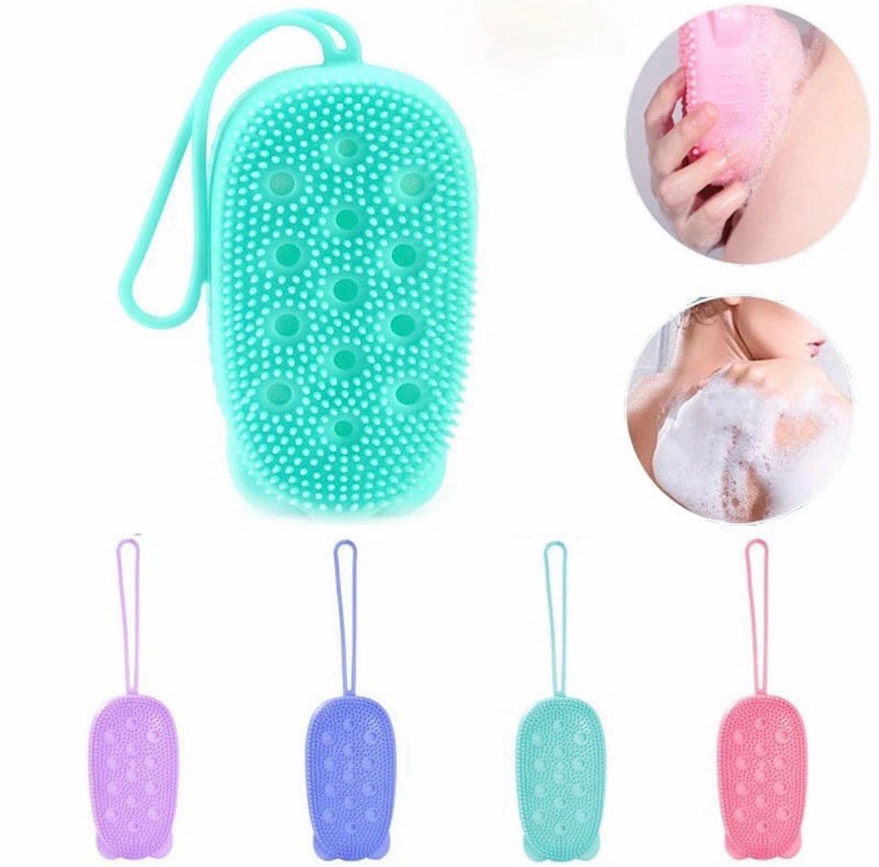 Silicone Bubble Bath Brush, Double Sided Soft Deep Cleaning Bubble Brush, Fast Foaming Full Body Spa Baby Showar Brush Silicone Bubble Bath Brush, Double Sided Soft Deep Cleaning Bubble Brush, Fast Foaming Full Body Spa Baby Showar Brush